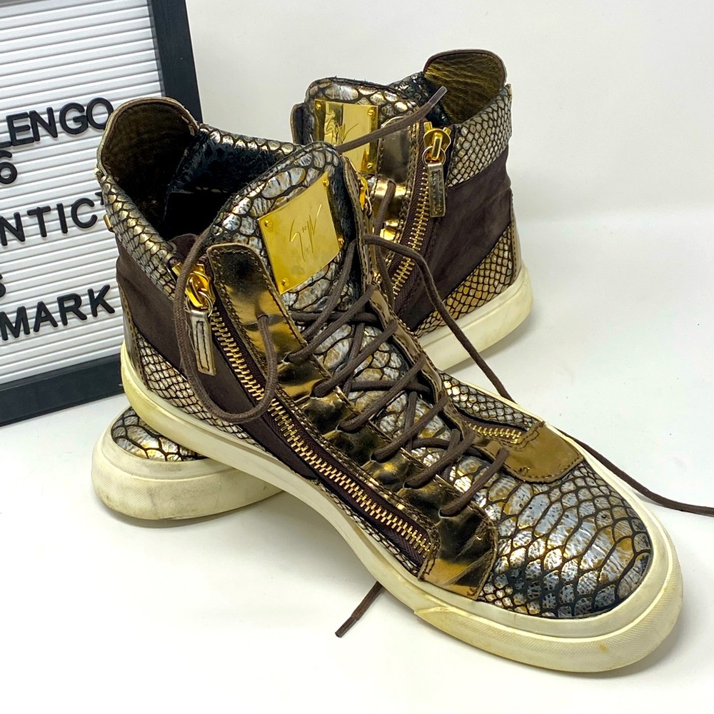 Giuseppe Zanotti Nicki metallic signaturelogo glitter